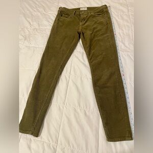 Current/Elliott Corduroy Skinny Jean in Hunter Green Sz 28
